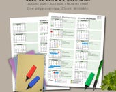 2025-2026 School Calendar: One-Page Academic Planner (Printable PDF & Canva Template)