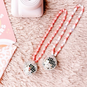 Pink Disco Ball Car Charm || Car Accessory || Rear View Mirror Accessory