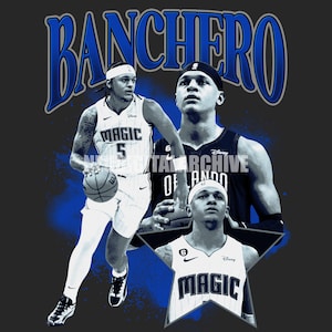 Paolo Banchero Orlando Magic Vintage Style PNG Digital Design | Basketball T-Shirt Design | Poster | T Shirt Design