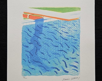 Swimming Pool by David Hockney Edition reproduced in 200 copies. (Wall Art # Pop Art # Modern Art)