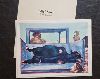 Aligi Sassu "El Rey Destronado, 1964" Original print from 1965, dimensions 42 x 31.5 cm.