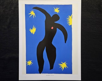 Henry Matisse "Icarus, 1947 (Jazz)" On the back, copyright, title and description of the work, 36.5 x28 cm.