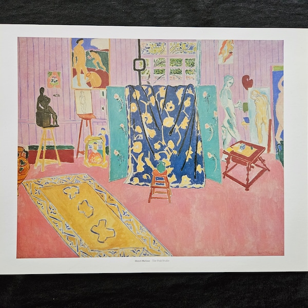 Henry Matisse "Studio rosso, 1911" Sul retro, copyright, titolo e descrizione dell'opera, 36,5 x28 cm