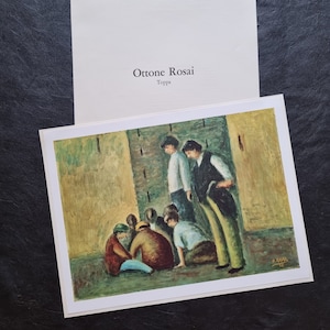 Ottone Rosai "Patch Judges, 1933" Impresión original de 1965, tamaño 42 x 31,5 cm.