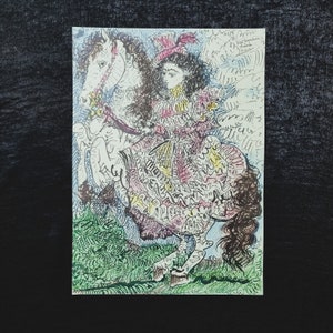 Pablo Ruiz Picasso (Málaga, 1881 – Mougins, Frankreich, 1973) Vintage-Lithographie auf Vellin-Papier aus der Toros y Toreros-Serie – 1961