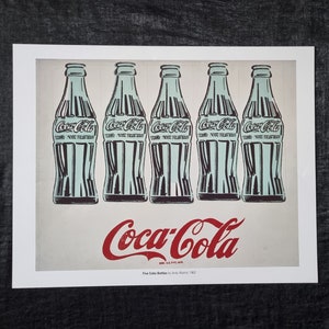 Five Coca - Cola by Andy Warhol On the back copyright certification, title, year of publication and description, dimensions 34/43 cm.