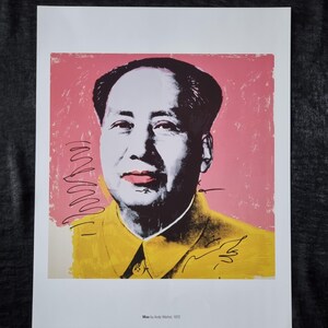Mao by Andy Warhol On the back copyright certification, title, year of publication and description, dimensions 34 x 43 cm.