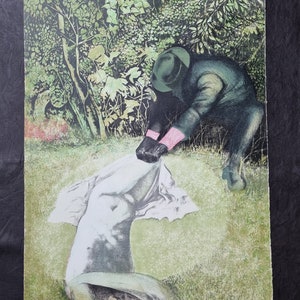 Piero Tredici Lithograph with certificate from the 1970s, signed and numbered by the artist, size 50/70 cm.