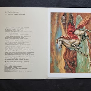 Giorgio De Chirico &quot;Horse with Red Cloth, 1952&quot; Original print from 1965, dimensions 42 x 31.5 cm