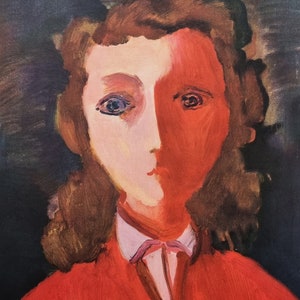 Virgilio Guidi &quot;Head of a woman, 1956&quot; Original print from 1965, dimensions 42 x 31.5 cm.
