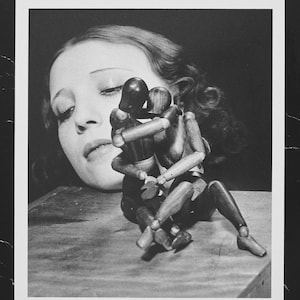 Man Ray &quot;Mr. and Mrs. Woodman, 1926&quot; Vintage Monochrome Fine Art Print On the back, copyright and description of the work.