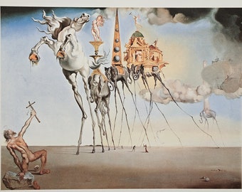 The Temptation of Saint Anthony by Salvador Dalì Limited edition, numbered in pencil. Surrealism # Modern art