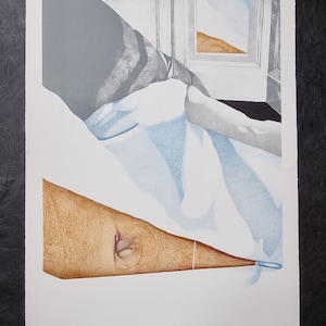 Peter Willbuger &quot;Sommerkleid&quot; Lithograph with certificate from the 1970s, signed and numbered by the artist, dimensions 65/46 cm.