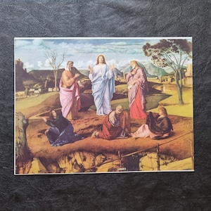 Giovanni Bellini (1425 - 1516) &quot;Transfiguration of Christ&quot; Vintage lithographic print from &#39;64