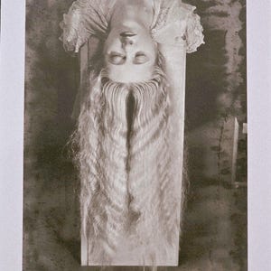 Man Ray &quot;Woman with Long Hats, 1929&quot; Monochrome Fine Art Print Photographic Art Edition On the back, description of the work.