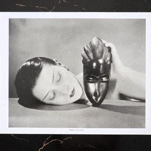Man Ray &quot;Black and White, 1926&quot; Monochrome Fine Art Print Vintage Photographic Art Edition On the back, copyright and description of the work