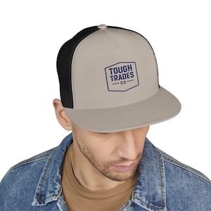 Embroidered Trucker Cap - Grit Strength Union Worker Hat, Blue Collar Tough Americana, Old School Pride, Honest Work Gift, Solid Backbone