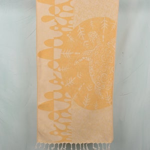 Monogrammed Hand Towel, Bathroom Towels, Turtle Design Tea Towel, 18x36 Inches Mustard Cotton Dish Towel, Monogram Hand Towel, Monogram Tea
