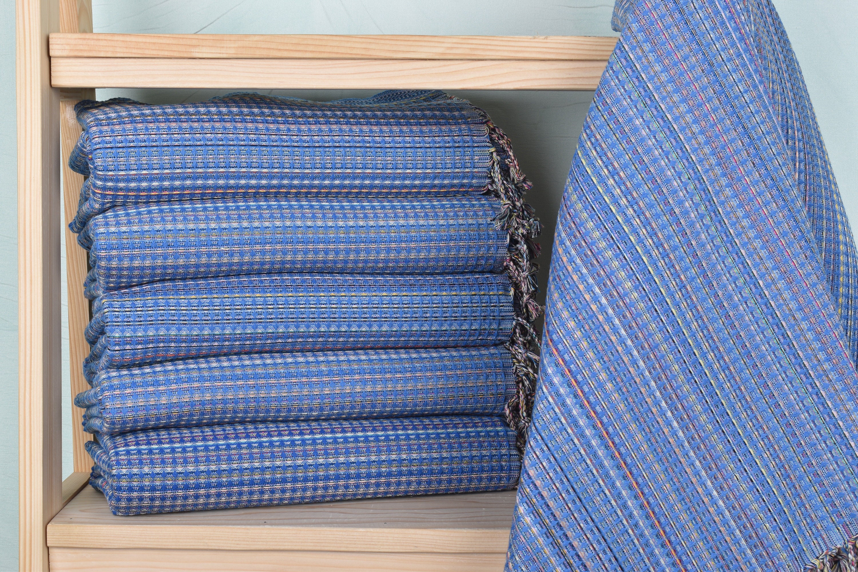 Personalized Turkish Towel, Home Decor Gifts, Bridal Shower Gift, 40x71 Inches Parliament Blue Cotton Towel, Turkish Blanket,