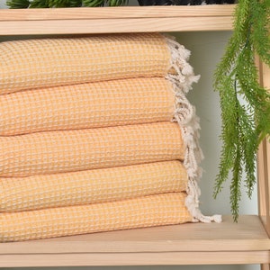 36x67 Inches Yellow Cotton Towel, Personalized Beach Towel, Personalized Towel, Waffle Towel, Bachelorette Party Favors, Gift Boxes Towel,
