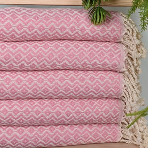Bridesmaid Gift Towel, 40&quot;x71&quot; Pink Cotton Towel, Diamond Towel, Bridal Shower Favors, Wedding Favors, Personalized Gift For Her,