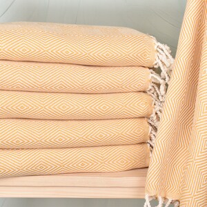 Monogram Beach Towel, Wedding Favors for Guests, Mustard Towel, Diamond Towel, 40x74 Inches Turkish Towel Beach Blanket, Travel Towel,