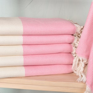 Türkisches Strandtuch, Geschenk für die Braut, rosa Handtuch, Chevron Handtuch, 40x71 Zoll Bachelorette Party Strandtuch, Dekotuch, Türkei Handtuch,