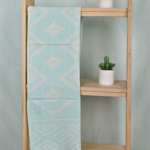 Personalized Hand Towel, Bathroom Towels, Personalized Gifts, 20&quot;x40&quot; Mint Cotton Hand Towel, Kilim Hand Towel, Engagement Gift,