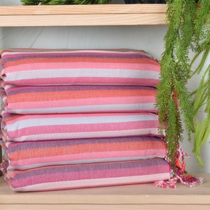 Bachelorette Party Favors, 36x71 Inches Light Pink Cotton Towel, Turkish Towel, Striped Towel, Bachelorette Gifts, Valentines Day Gift,