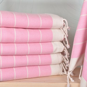Bridesmaid Gifts, Personalized Gift, Pink Towel, Herringbone Towel, 40x71 Inches Turkish Towel Bulk, Summer Towel, Home Decor Towel,