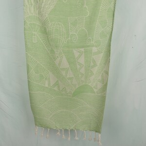 Patterned Design Tea Towel, Small Bath Towels, Turkish Tea Towel, 18&quot;x36&quot; Green Cotton Tea Towel, Monogram Hand Towel, Birthday Gift,
