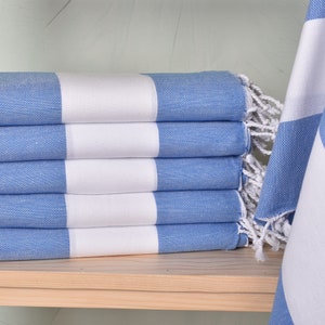 Manta de playa turca, regalo de compromiso, toalla azul y blanca de Sax, toalla a rayas, toallas bordadas de 40 x 71 pulgadas, toalla para decoración del hogar,