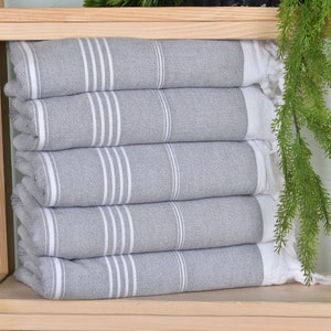 Personalized Beach Towel, Bachelorette Party Favors, Bachelorette Party Gift, Striped Terry Towel, 36x71 Inches Dark Gray Cotton Towel,