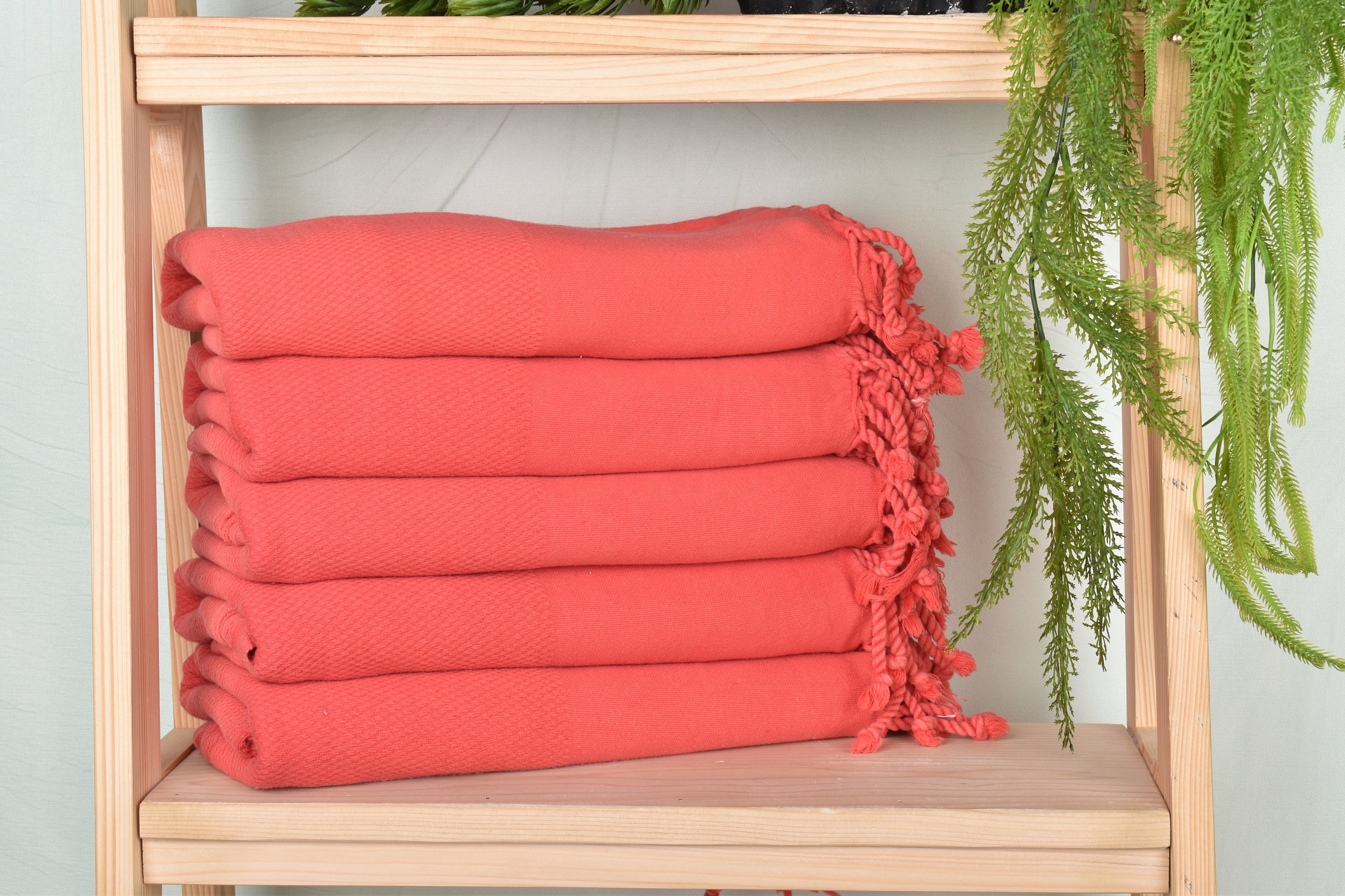 32x71 Inches Vermilion Cotton Towel, Summer Gift, Geometric Stonewashed Towel, Bath Towel, Turkish Bath Towel, Peshtemal,