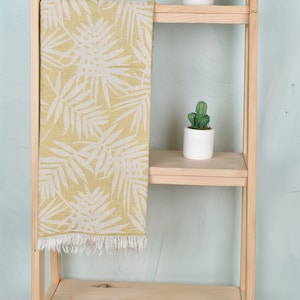 Toalha de praia, presente para a casa, toalha de algodão mostarda de 40 x 63 polegadas, toalha com padrão floral, presente para ela, presentes de festa de noiva,