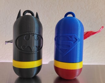 Superhero Dog Poop Bag Holder - 3D Printed