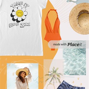 Sunshine Flower Art Unisex Tee, Take It Easy Floral Shirt, Graphic T-Shirt Gift for Nature Lovers, Botanical Top, Relaxation Vibes Apparel