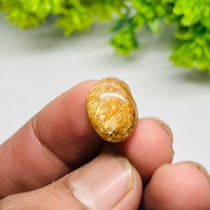 RARE Golden Rutile Quartz oval Brilliant cabochon ,Loose Gemstone For Jewelry Making, Rutilated Quartz Calibrated,Size11x14mm