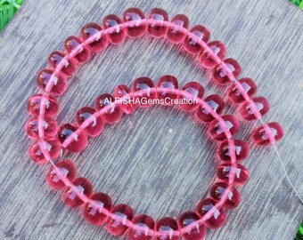 Pink Tourmaline Quartz 6,7,8,9 mm beads-Tourmaline beads-Top Quality beads-Beads for Jewlery- Gemstone Beads-Pink Tourmaline Beads-Beads.