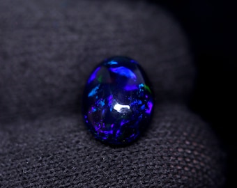 Natural Black Opal 12x9x6 mm Opal Cabochon -3.00 Ct Opal Oval -Welo fire opal-October birthstone-Opal Stone-Opal Cabochon-Loose Opal Stone.