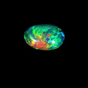 AAAAA Grade Natural Black Opal Cabochon Gemstone+Welo Fire Black Opal+ Handmade Oval Shape Opal+October Birthstone Gemstone, Size 14x10 MM.