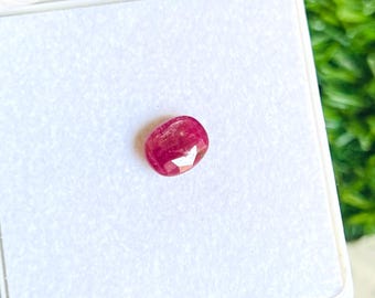 Rubí rojo natural certificado por ITLGJ, ovalado, 9 x 8 x 4 mm, rubí sangre de paloma / rubí rojo magenta y morado de alta calidad. Piedra preciosa rubí de 2,90 ct.