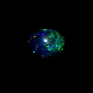 AAAAA Grade Natural Black Opal Cabochon Gemstone+Welo Fire Black Opal+ Handmade Oval Shape Opal+October Birthstone Gemstone, Size 11x9x6 MM.