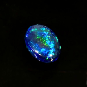 AAAAA Grade Natural Black Opal Cabochon Gemstone+Welo Fire Black Opal+ Handmade Oval Shape Opal+October Birthstone Gemstone, Size 13x10 MM.