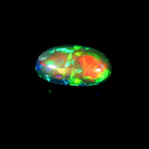 AAAAA Grade Natural Black Opal Cabochon Gemstone+Welo Fire Black Opal+ Handmade Oval Shape Opal+October Birthstone Gemstone, Size 16x10 MM