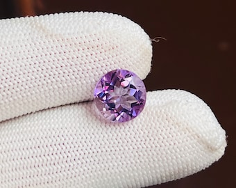 Flawless Brazilian Amethyst 10MM , Round  , Faceted Cut Gemstone, Blue Tanzanite Color ,Briliant Cut Loose Gemstone For Making jewellery