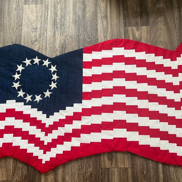 American Flag Quilt Etsy