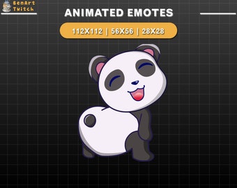 Animated Twitch Emote Panda Dancing,  Cute Panda Twitch Emotes, Cute Emotes For Youtube, Discord