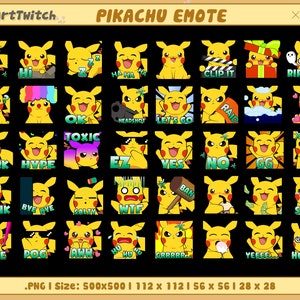 Pikachu Emoji 3 Pokemon Yellow Set of 42 Cross Stitch -  Sweden