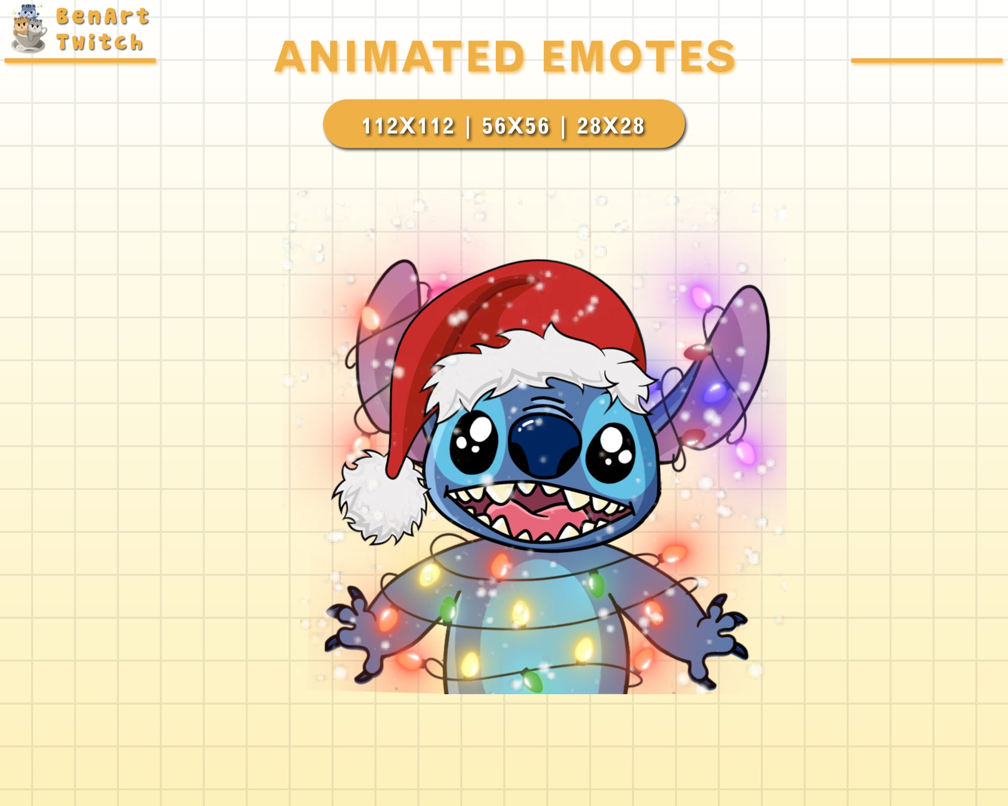 Stich Animation Display Animated Twitch Emote Christmas Stitch, Cute Stitch Twitch Emotes, Cute ...